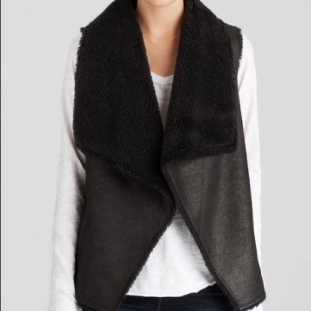 NWT VELVET BY GRAHAM & SPENCER FAUX FUR VEST
